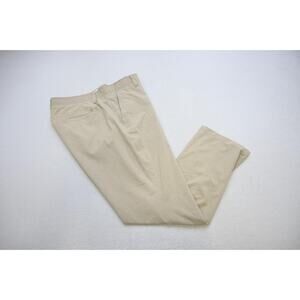 Under Armour Golf Pants Beige Performance Stretch Flat Athletic Mens Sz 38 x 30